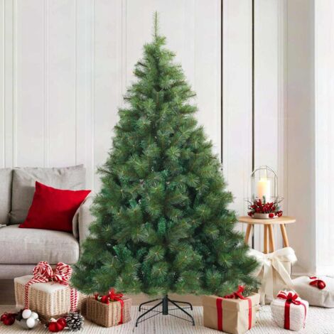 Künstlicher klappbarer Weihnachtsbaum Grün 180 cm PVC, Stahl vidaXL