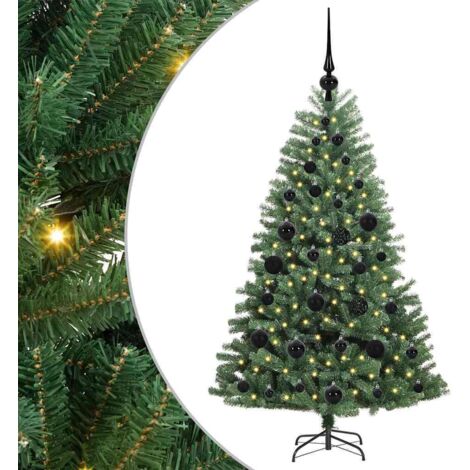 Künstlicher klappbarer Weihnachtsbaum mit 150 LEDs Grün 120 cm vidaXL