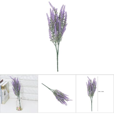 Künstlicher Lavendel-Brautstrauß, 25 Köpfe, Hochzeits- und Heimdekoration (Lila)