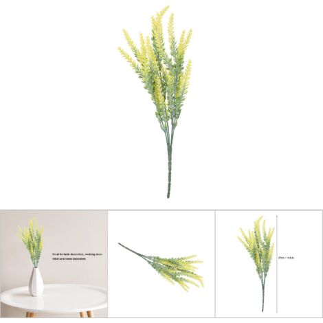 Künstlicher Lavendel-Brautstrauß, 25 Köpfe, Party- und Heimdekoration (Gelb)