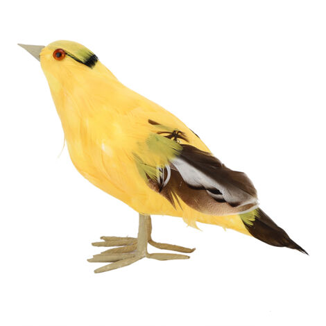 Künstlicher Pirolvogel als Gartendekoration mit Federn
