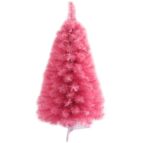 Künstlicher rosa Weihnachtsbaum – Niedliche Weihnachtsdekoration für Zuhause – Festlicher Weihnachtsbaum aus Kunststoff