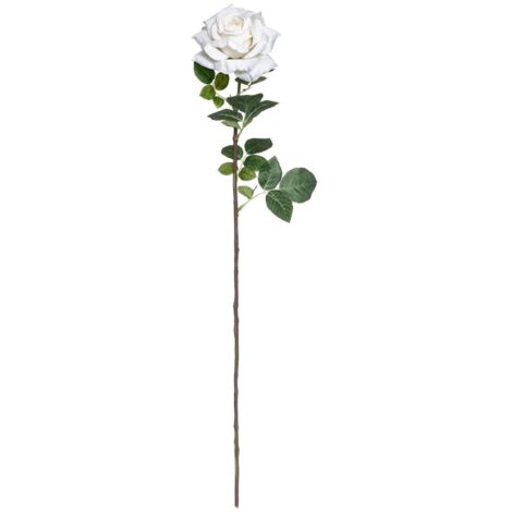 Künstlicher Rosenstängel H83cm - Weiß