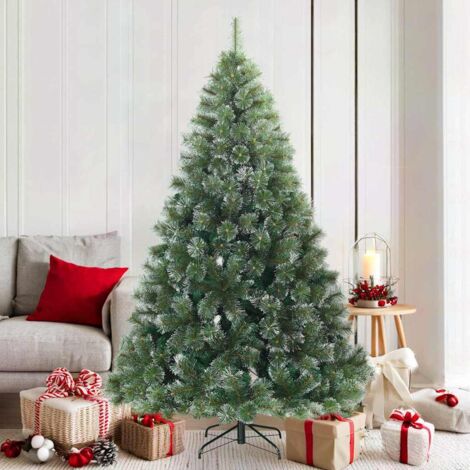 Künstlicher Scharnier-Weihnachtsbaum schneebedeckt Weiß 180 cm vidaXL