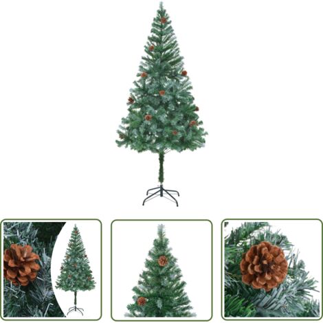 Künstlicher Tannenbaum - vidaXL Künstlicher Weihnachtsbaum mit Tannenzapfen 180 cm - Weihnachtsbaum Ständer