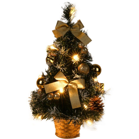 Künstlicher Tischweihnachtsbaum 40 cm mit LED-Beleuchtung, Miniaturdekoration für Partys