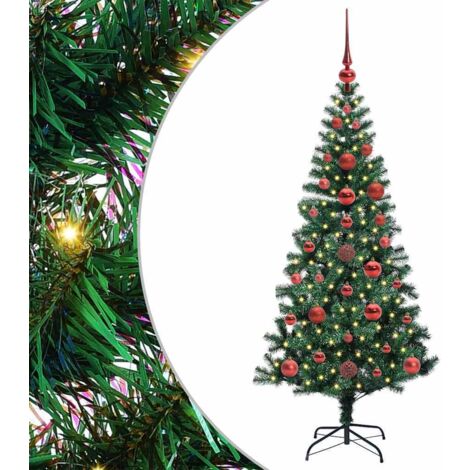 Künstlicher vorbeleuchteter Weihnachtsbaum Grün 120 cm vidaXL