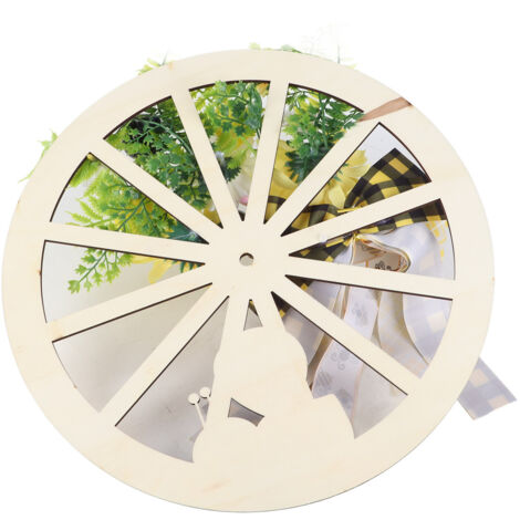 Künstlicher Wandkranz, Sonnenblumenkranz, Bienenfest, rustikale Dekoration für Tür, Fenster, Terrasse
