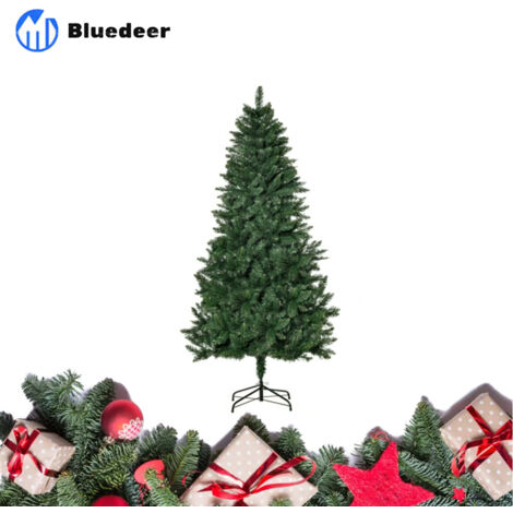 Künstlicher-Weihnachtsbaum 180 cm Kieferbaum künstlich mit 724 Zweigen Metallständer für drinnen
