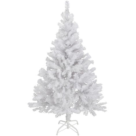 SPETEBO Künstlicher Weihnachtsbaum - 90 cm / weiß - Kleiner Kunst Tannenbaum Christbaum inklusive Ständer