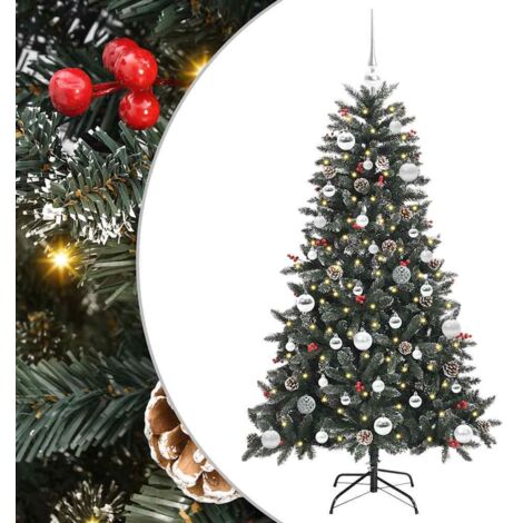 Künstlicher Weihnachtsbaum Grün 150 cm PVC, Plastik und Stahl vidaXL