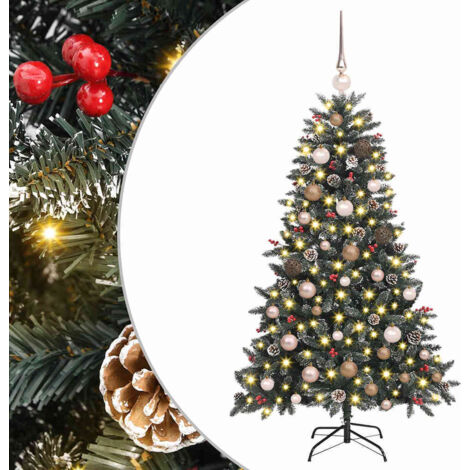 Künstlicher Weihnachtsbaum Grün 150 cm PVC, Plastik und Stahl vidaXL