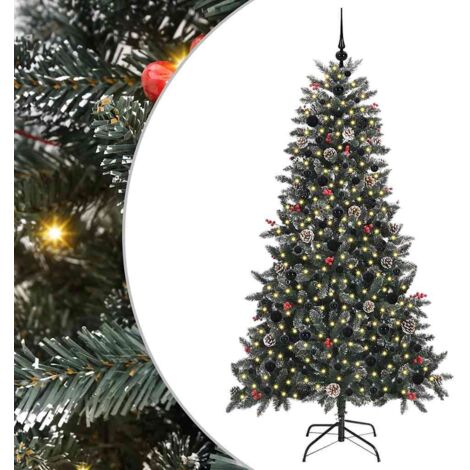 Künstlicher Weihnachtsbaum Grün 180 cm PVC, Plastik und Stahl vidaXL