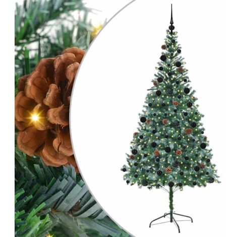 Künstlicher Weihnachtsbaum Grün 210 cm PVC und Stahl vidaXL