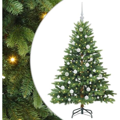 Künstlicher Weihnachtsbaum mit 150 LEDs Grün 150 cm PE und PVC vidaXL