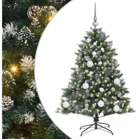 Künstlicher Weihnachtsbaum mit 150 LEDs mit Ständer Grün 120 cm vidaXL
