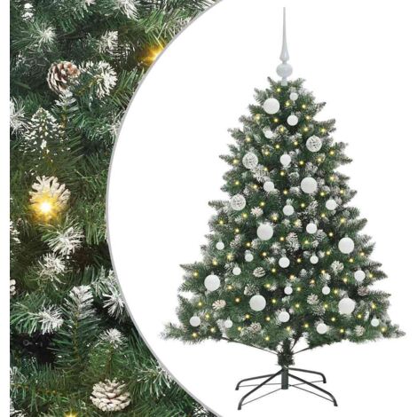 Künstlicher Weihnachtsbaum mit 150 LEDs mit Ständer Grün 120 cm vidaXL