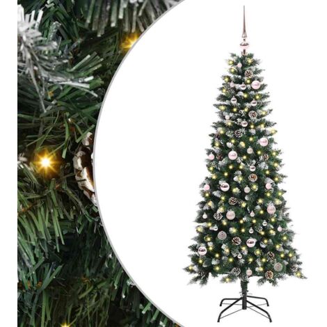 Künstlicher Weihnachtsbaum mit 150 LEDs mit Ständer Grün 150 cm vidaXL