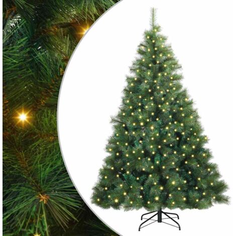 Künstlicher Weihnachtsbaum mit 300 LEDs Grün 180 cm PE und PVC vidaXL