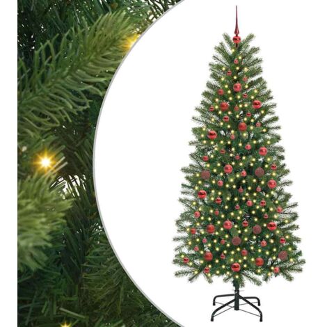 Künstlicher Weihnachtsbaum mit 300 LEDs Grün 180 cm PE und PVC vidaXL