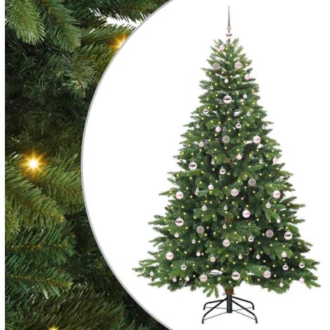 Künstlicher Weihnachtsbaum mit 300 LEDs Grün 210 cm PE und PVC vidaXL