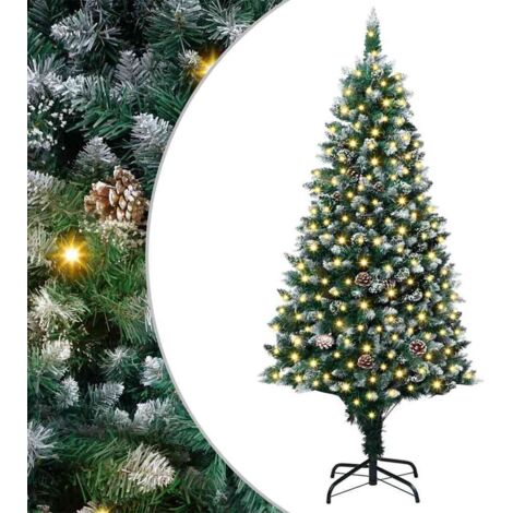 Künstlicher Weihnachtsbaum mit 300 LEDs mit Ständer Grün 180 cm vidaXL