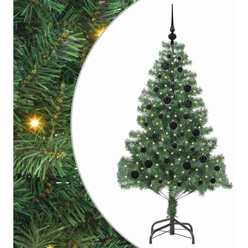 Weihnachtsbaum Mit 150 Leds Mit Ständer Grün 150 Cm Pvc Vidaxl