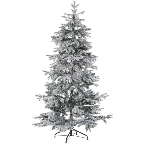 Künstlicher Weihnachtsbaum mit Schnee TOMICHI 180 cm Weiß