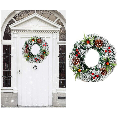 Künstlicher Weihnachtskranz 20/30/40 cm für Haustür, Hochzeiten und Feierlichkeiten