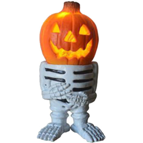 Kürbisritter-Laterne aus Kunstharz, Halloween-Dekoration, Gartenleuchte, Tischleuchte, Nachttischleuchte, Kinderleuchte