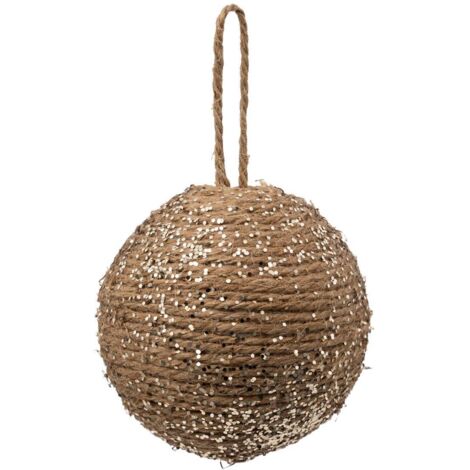 Kugel Glitterseil D.8cm Polystyrol gold - Atmosphera créateur d'intérieur