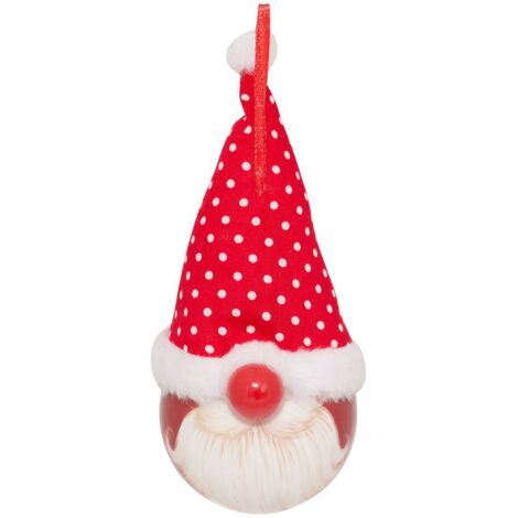 Kugel Gnom rote Nase D.6,5cm Papier - Feeric lights & christmas