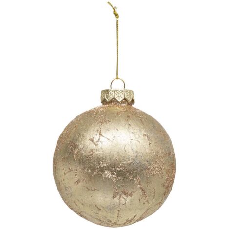Kugel mit Metalleffekt D.10cm Kunststoff gold - Atmosphera créateur d'intérieur