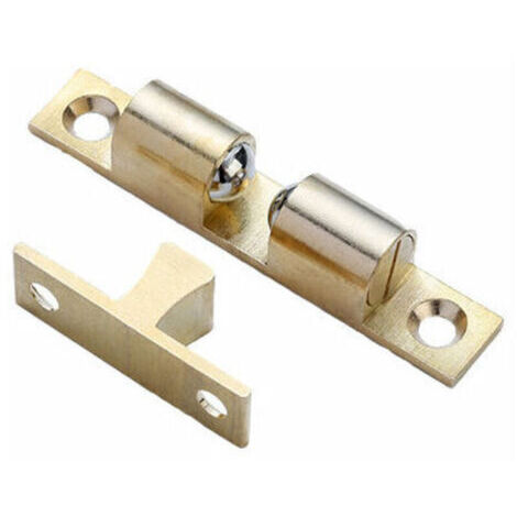 Kugelbolzen aus Kupfer – Rollenbolzen mit zwei Kugeln und Schraube für Schränke und Möbel (2 Stück, 70 mm)
