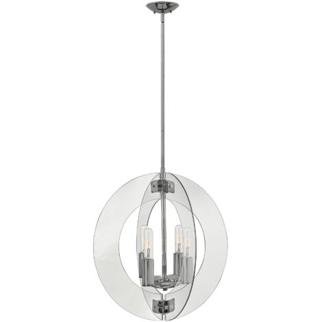 Kugelförmige Hängeleuchte 4x E27 Chrom poliert Lampada a sospensione sferica 4x E27 Cromo lucido