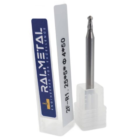 Kugelfräser für Aluminium, VHM, Fi2.5, R1.25 x 50 mm