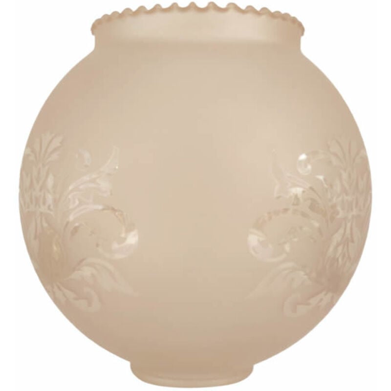 Ltde - Kugelglastulpe mit zwei matten AMBER-Mündern 14cm mit 4,5cm Öffnung