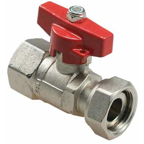 Kugelhahn 1/2" x 3/4" Überwurf Wasserzählerverschraubung inkl. Dichtung