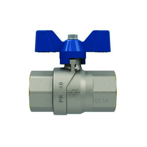 Kugelhahn 3/8" mit blauer Aluminium-Fernbedienung