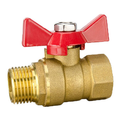 Kugelhahn männlich/weiblich Flügelgriff Optimaler Wasserdurchfluss voller Durchgang Verstärkte Abdichtung und einfache Wartung dank doppelter Sicherheit, O-Ring und Stopfbuchse