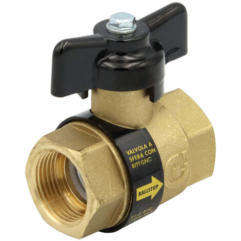 Kugelhahn mit eingebautem Rückschlagventil BALLSTOP 3/4" Caleffi 323050  3/4"