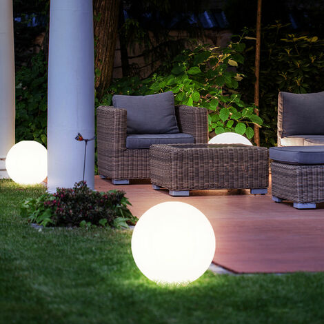 Kugelleuchte Solarleuchte Kugel Garten Solar LED Gartendeko Solarkugel für Außen 20 cm, Leuchtdauer ca. 6-8 Stunden, H 62 cm, 2er Set