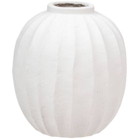 Kugelvase Amia Keramik weiß H44,5cm - Atmosphera créateur d'intérieur