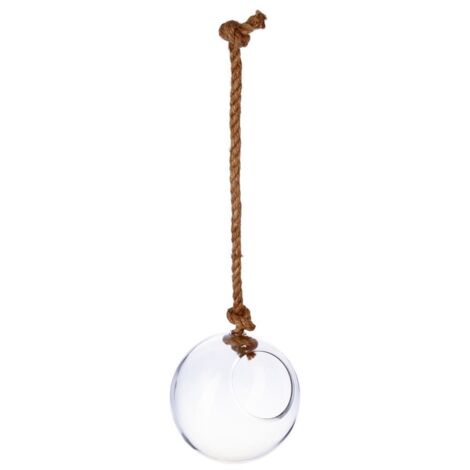 Kugelvase - Glas und Seil - D19 cm