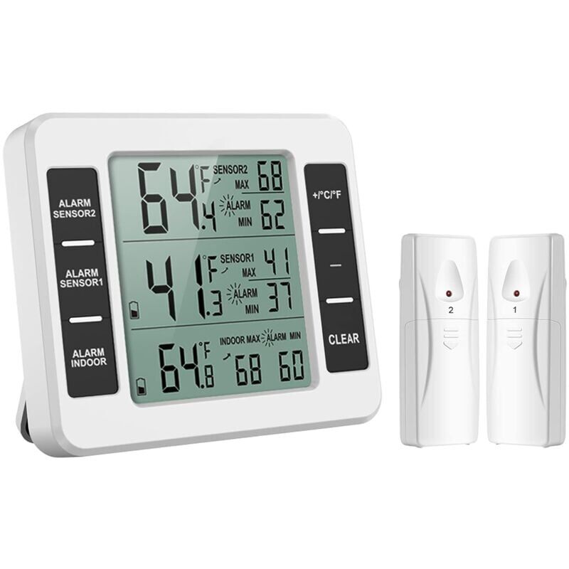 Image of SNQ - Kühlschrankthermometer, digitales Gefrierschrankthermometer mit Temperaturanzeige