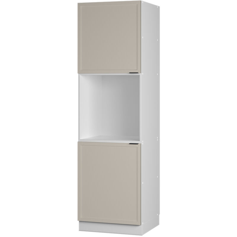 Vicco - Herdumbauschrank Fame-line, Graubeige, 60 Cm Mit Offenem Regal