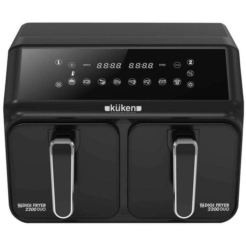 Kuken - küken friteuse double numérique sans huile 8 litres 2200W