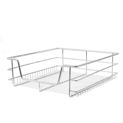 Kukoo - 3 Cestos Metálicos Extraíbles de Cocina para Muebles Armarios de 50cm de Ancho Cajón Telescópico Cocina Cierre Suave Cestas Almacenaje Almacenamiento Organizadores Capacidad 15-20kg por Cesta