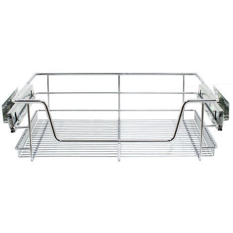 Kukoo - 3 Cestos Metálicos Extraíbles de Cocina para Muebles Armarios de 60cm de Ancho Cajón Telescópico Cocina Cierre Suave Cestas Almacenaje Almacenamiento Organizadores Capacidad 15-20kg por Cesta