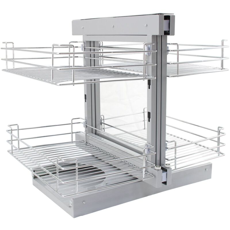 

4 Cestos de Acero Inoxidable para Mueble de Rincón Ciego 90-100cm, Mano Izquierda - Kukoo